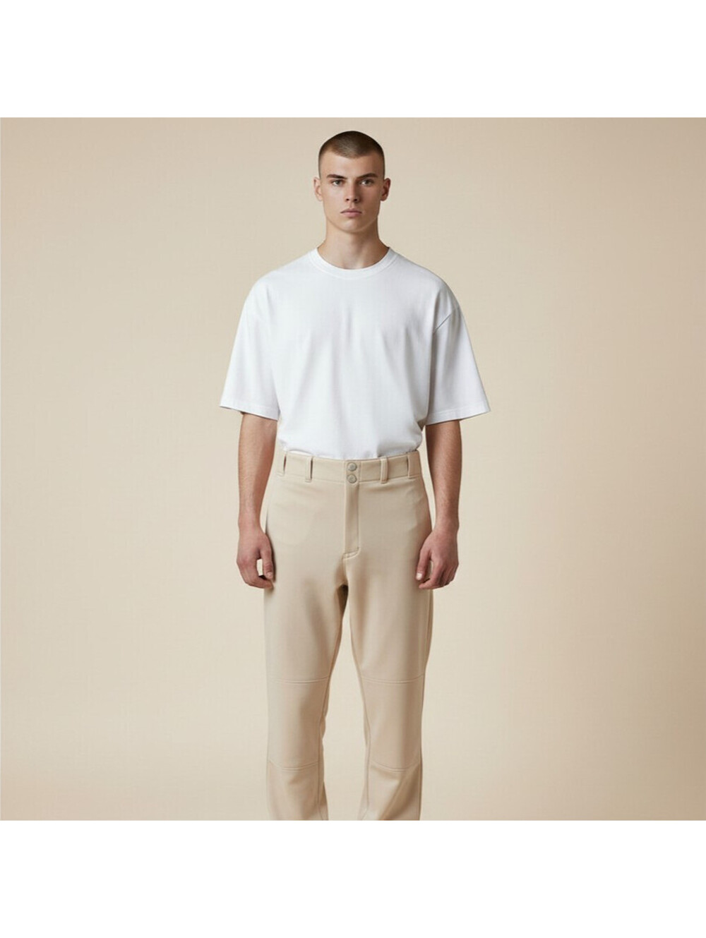 New Franklin Activewear Pants Men XL Beige Baseball-Softball Pockets Mid Rise